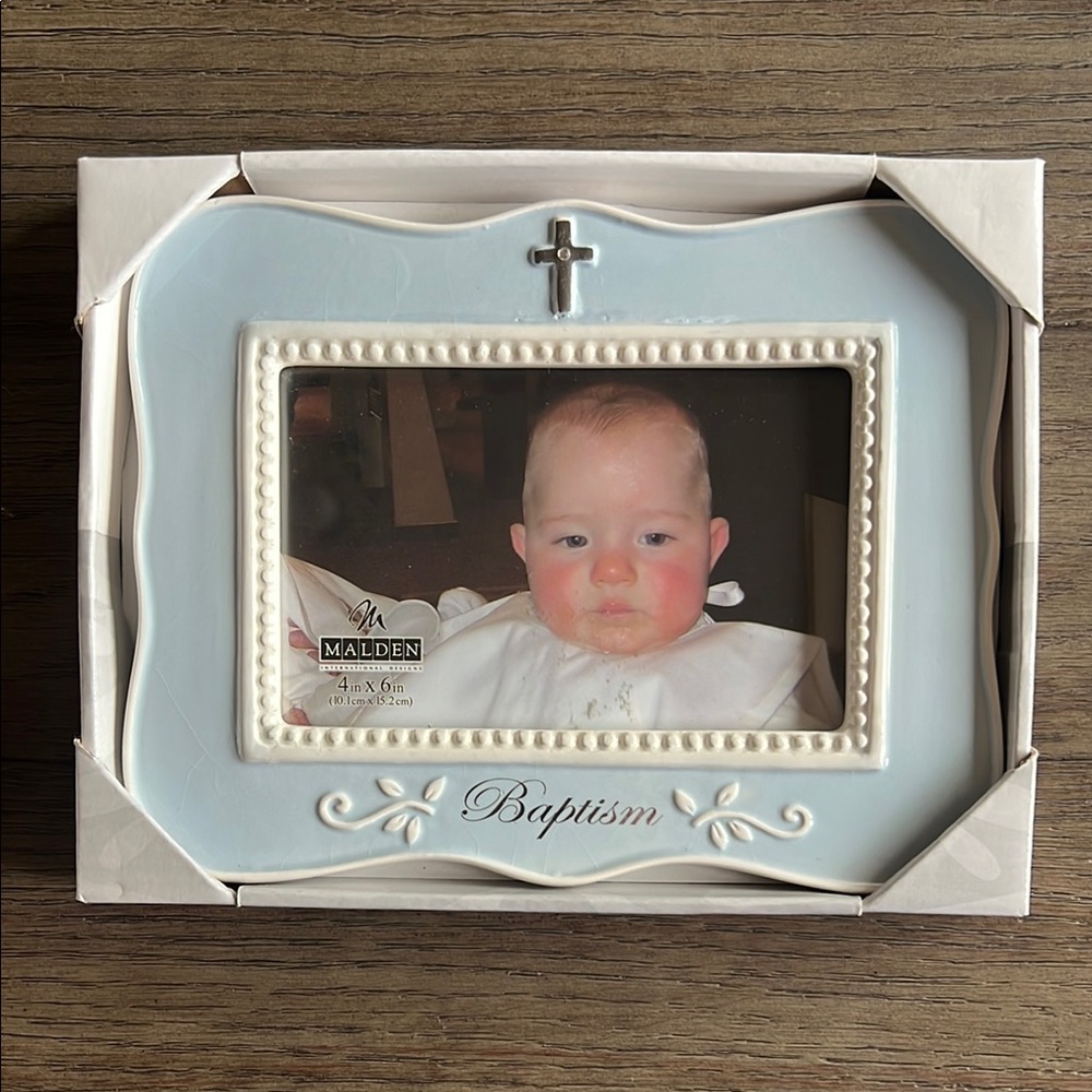 Malden Baptism Photo Frame for 4x6 Photo